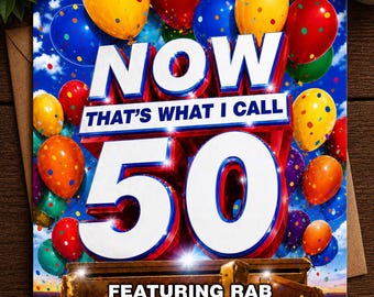 Personalised any age ‘Now That’s What I Call Music’ inspired birthday card.