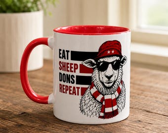 Aberdeen FC / Dons / Dandies ‘Eat Sheep Dons Repeat’  Mug / Teacher Gift / Birthday / Gift