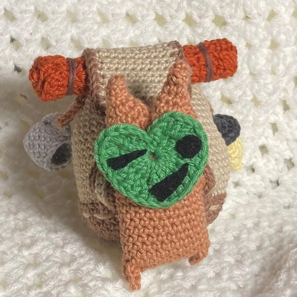 Backpack Forest Spirit Crochet Pattern Zelda Video Game Korok Amigurumi Pattern PDF