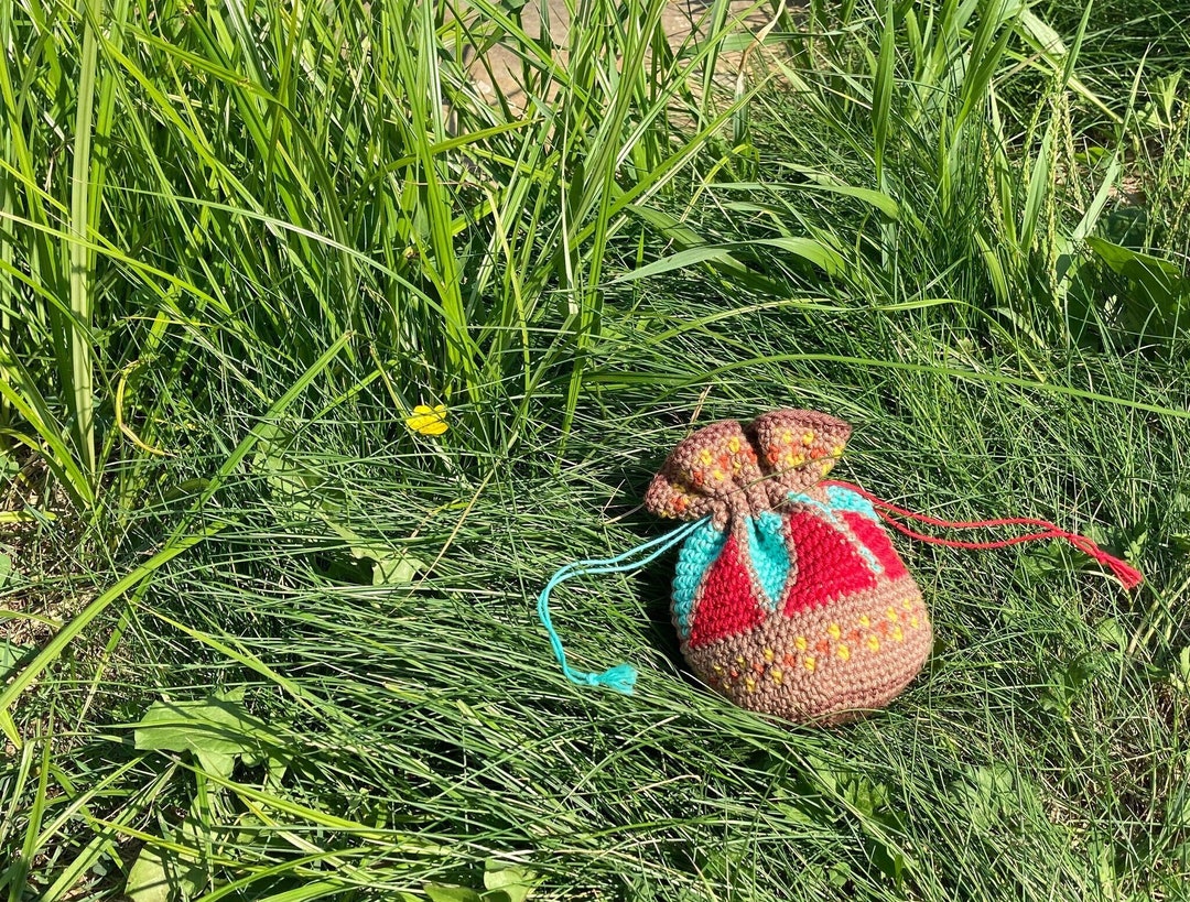 Dice Bag Crochet Pattern Bag of Holding Drawstring Pouch for Dnd Dice