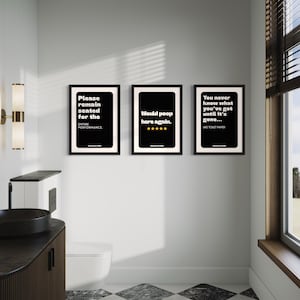 Funny Bathroom Wall Art Set - The Art of Poop Collection