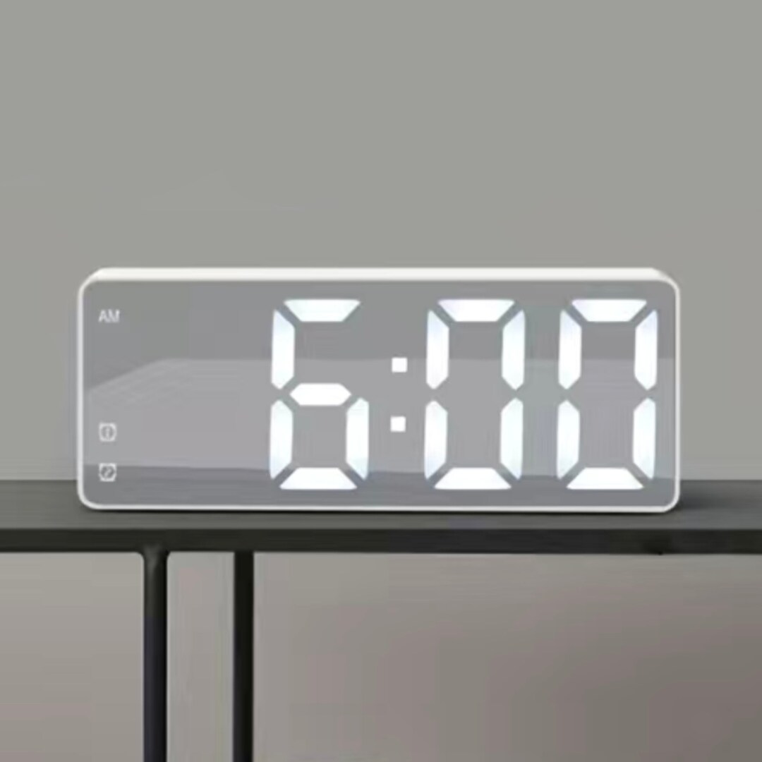 LED Mirror Display Clock, Digital Mirror Display Clock, Alarm Clock, Digital LED Clock, Tabletop