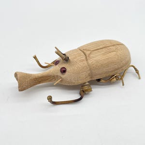 Handmade Bamboo Beetle Sculpture: Asian Style Insect Art Decor