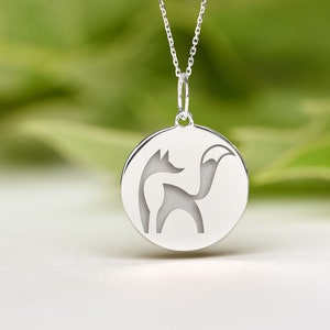 Sterling Silver Fox Necklace • Dainty Fox Pendant • Personalized Fox Charm