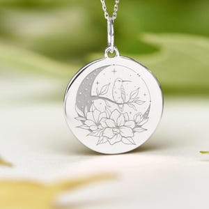 Sterling Silver  Hummingbird Necklace • Dainty Hummingbird Pendant • Personalized Hummingbird Charm