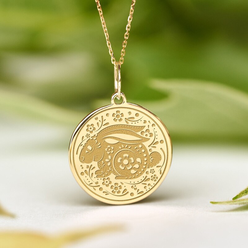 Rabbit Necklace - Etsy