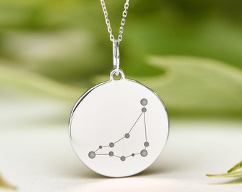 Sterling Silver Capricorn Constellation Necklace • Dainty Capricorn Constellation Pendant • Personalized Capricorn Constellation Charm