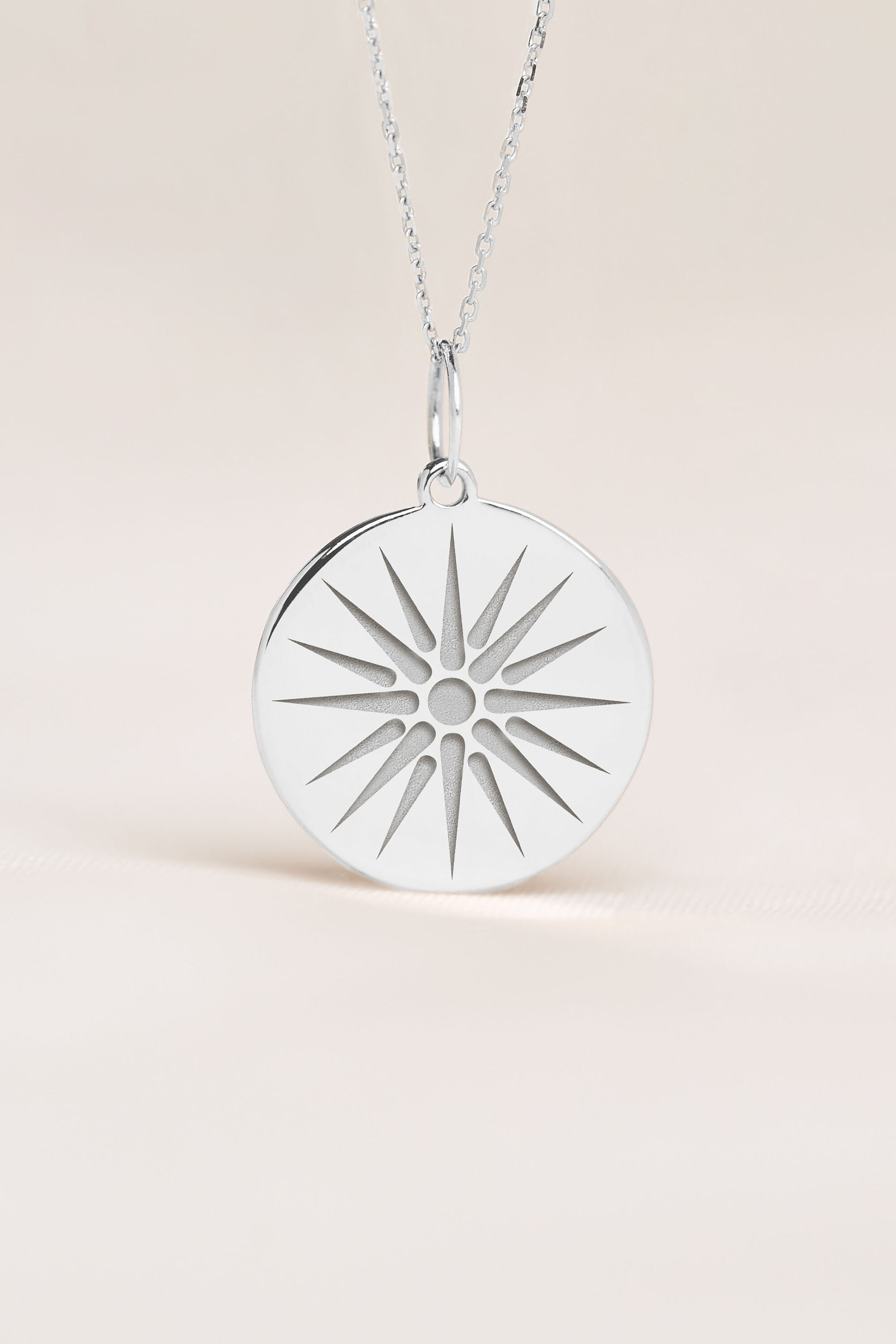 Vergina Sun Silver Pendant - Etsy