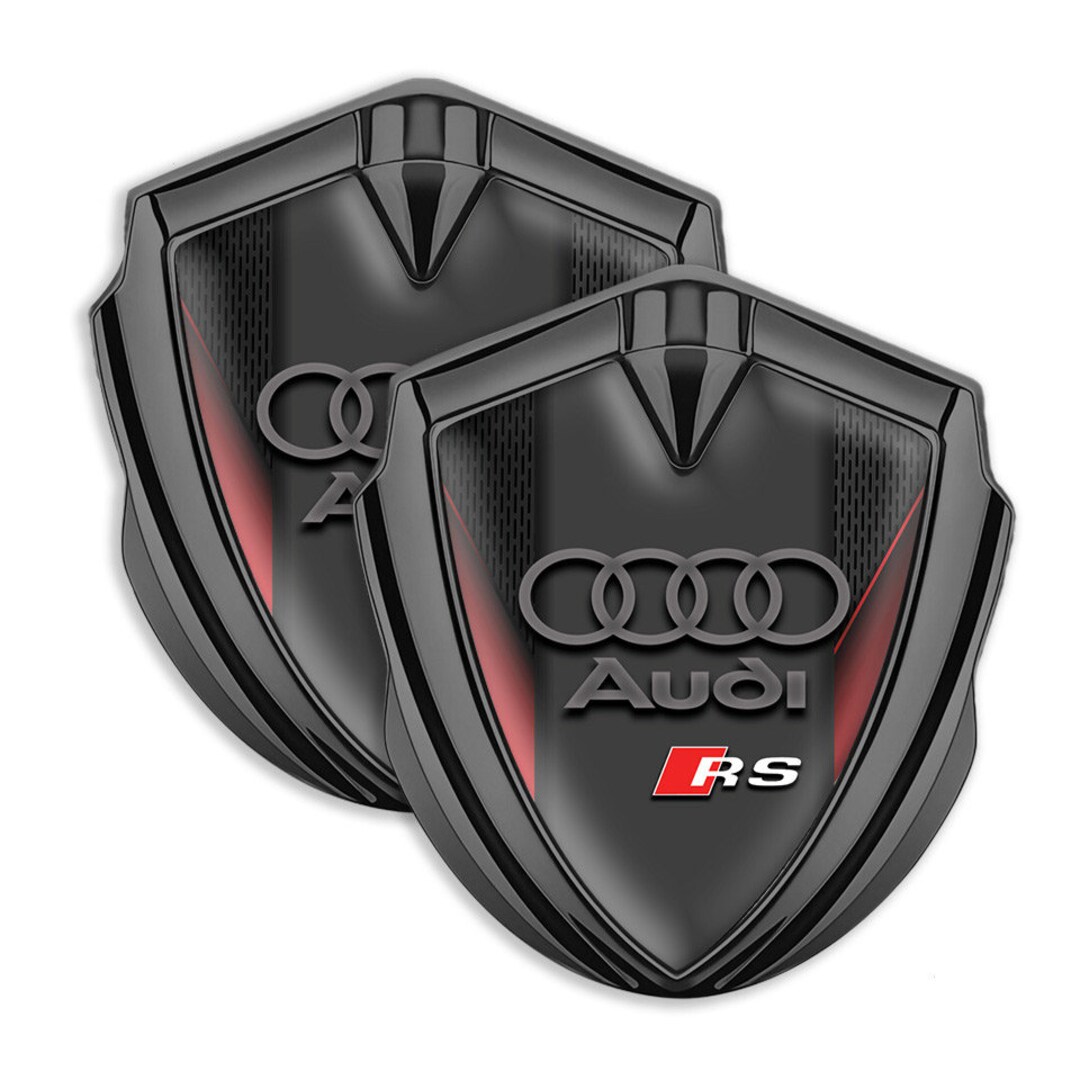 Audi RS Emblem Badge Logo Self-adhesive Badge Car Bumper Sticker Fender ...