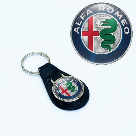 Alfa Romeo Leather Handmade Keychain Car Custom Gift for Men Accessories  for Car Personalised Key Fob Charm for Car Keys With Craft Design 