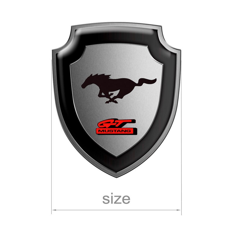 ALL SIZES Ford Mustang GT Domed Shield Emblem Silicone Sticker Epoxy Badge Emblem Decal Stickers