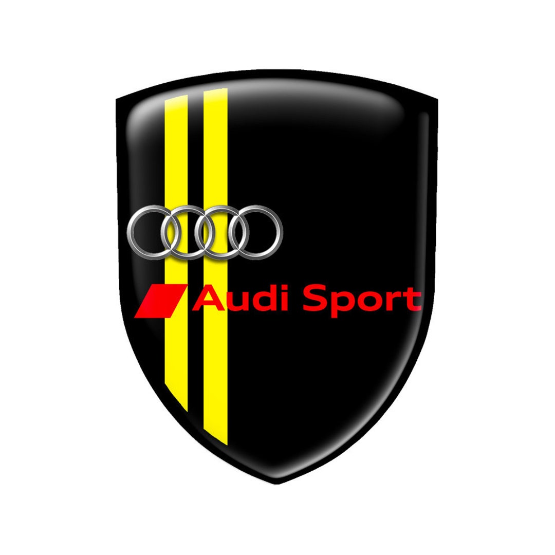 Audi Sports TODOS LOS TAMAÑOS Escudo abovedado Emblema Etiqueta de silicona  Insignia Epoxi Emblema Epoxi Calcomanías Pegatinas Logotipo para Car Tuning  Laptop iPhone Insignia -  España
