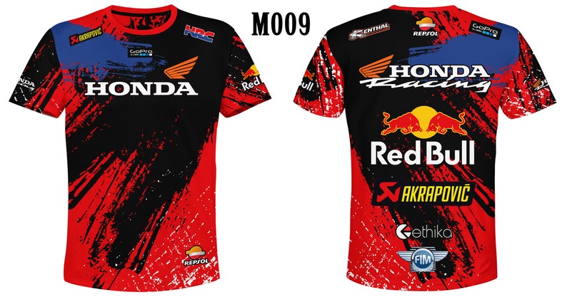 T-shirt Originale Honda Moto Forcellone (S-XXL) Blu Scuro - Foto 6