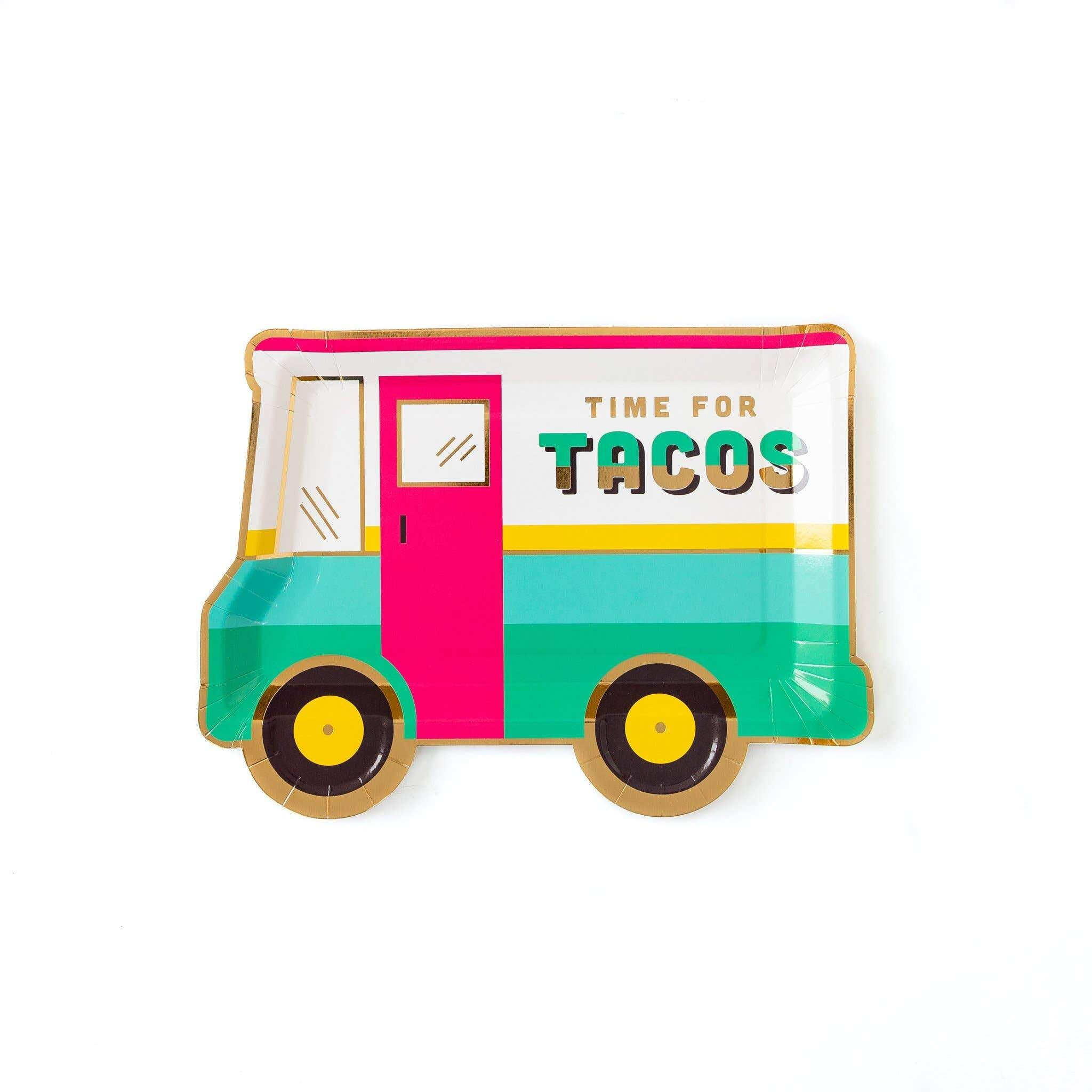 9 Taco Truck Shaped Plate 8 pk Fiesta Party Supplies Taco Birthday Decorations Decor Paper Plates Disposable Mexican S5188