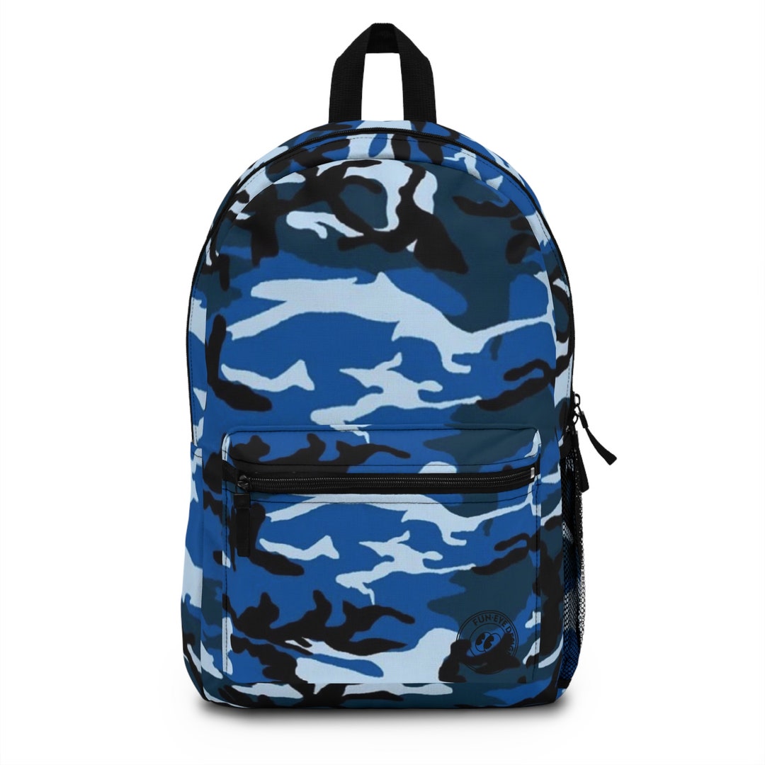 Blue Camo Backpack - Etsy
