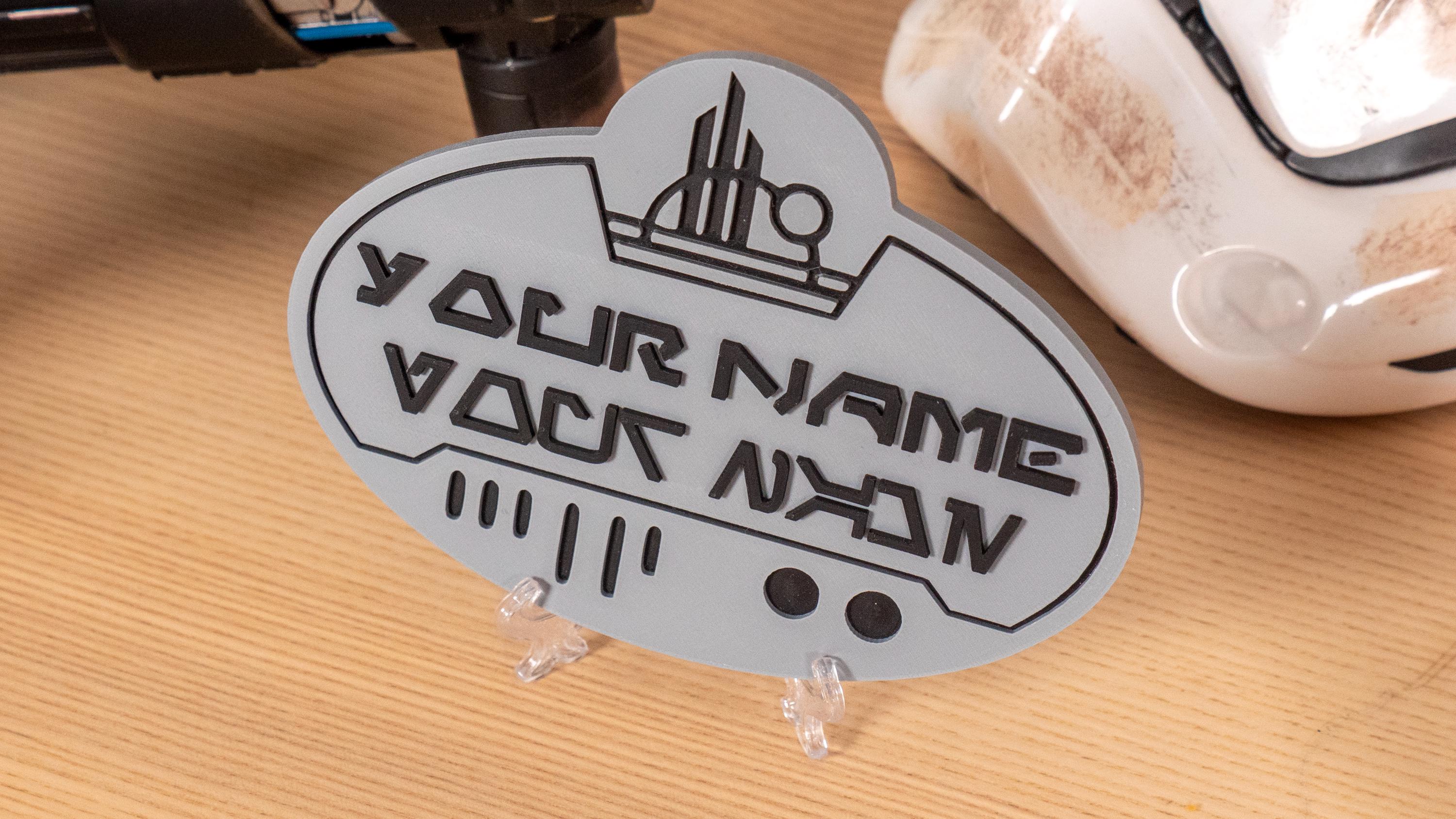 Customizable Batuu Name Tag Sign | Personalized Galaxy’s Edge Style ...