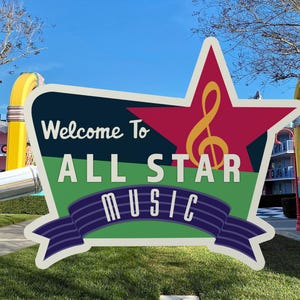 All Star Music National Park Sign Sticker