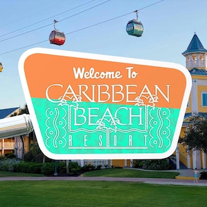 Caribbean Beach National Park Sign Sticker