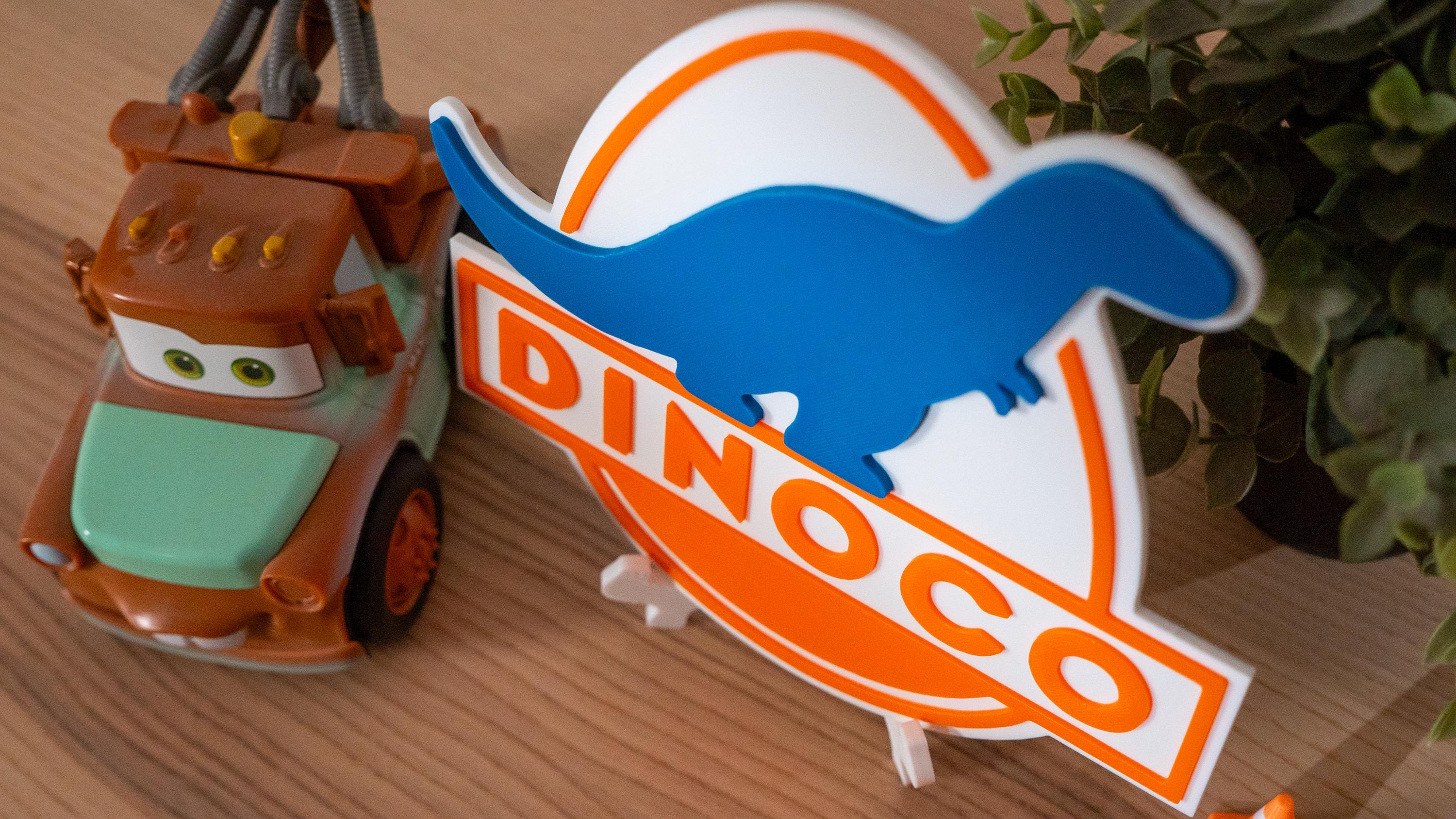 Dinoco Racing Flags 3D Printed Dinoco Logo | Kids Racing Room Decor | Pixar Cars Themed ...