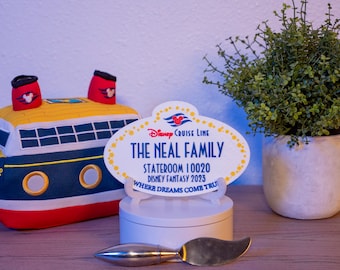 Letrero de puerta personalizado de Disney Cruise Line / Decoración de camarote personalizada de DCL / Decoración del hogar Disney / Regalo Disney
