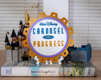 3D Printed Carousel of Progress Sign | Disney World Tomorrowland Décor | Magic Kingdom Replica | Disney Home Décor | Disney Gift