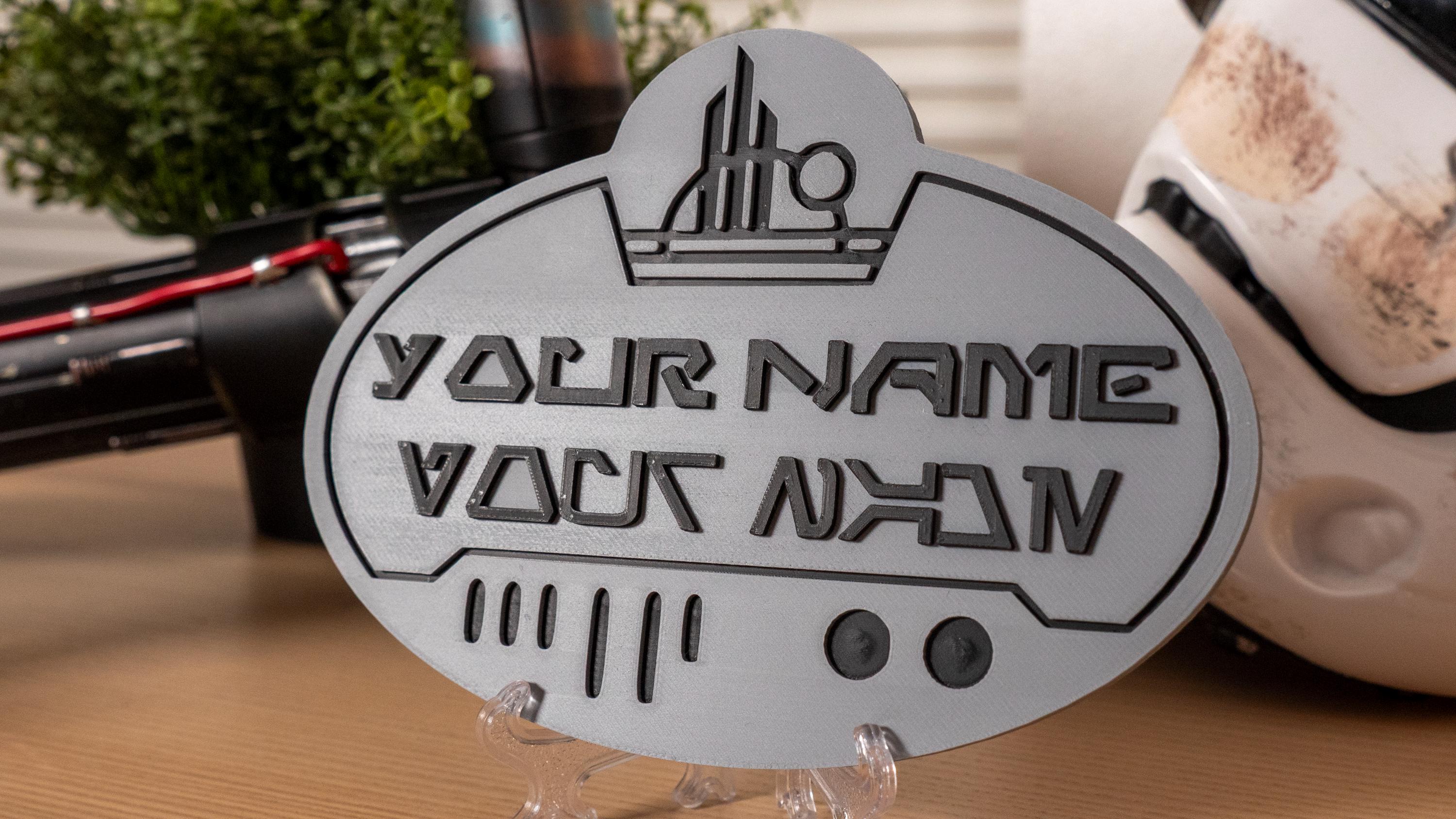 Customizable Batuu Name Tag Sign | Personalized Galaxy’s Edge Style ...