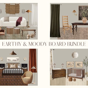 Online Interior Design|Custom Interior Design Service|e-design|Custom Design|Interior Design|Virtual Design|Moody Earthy Design Bundle