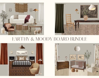 Online Interior Design|Custom Interior Design Service|e-design|Custom Design|Interior Design|Virtual Design|Moody Earthy Design Bundle