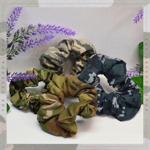 Military Uniform Hair Scrunchies