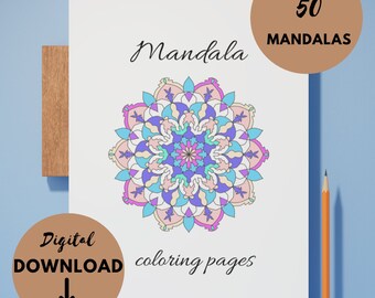 Mandala coloring book, Mandala coloring sheets for adults and kids, Relaxing coloring pages, Digital mandalas