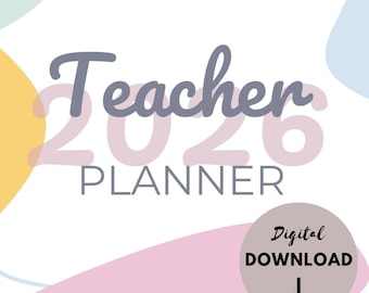 Teacher planner, Digital planner, Everyday planner, PDF, Printable planner, 2026