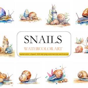 Schnecken Clipart, PNG, kommerzielle Nutzung, digitaler Download