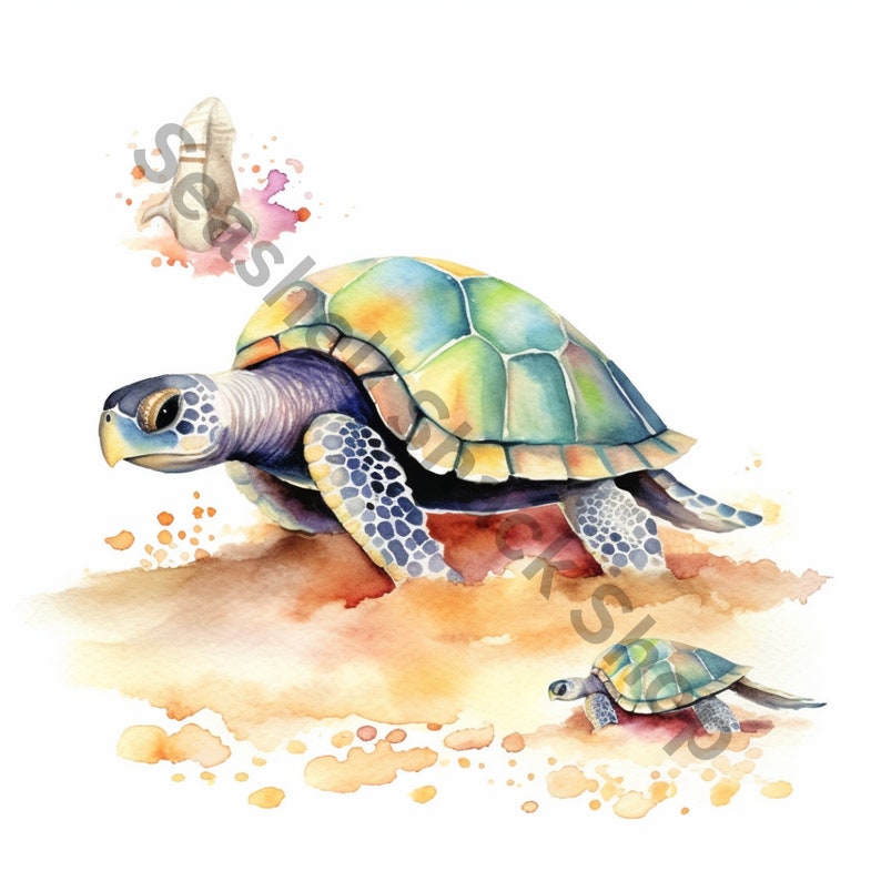 Turtles Clipart PNG Commercial Use Digital Download - Etsy