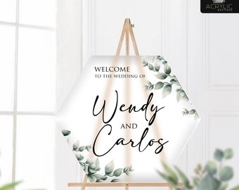 Welcome Wedding Sign // Acrylic wedding sign // wedding Decor (customizable)