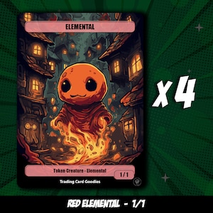 Elemental 1/1 Token Bundle x4 | MTG Token | MTG Proxys | Magic The Gathering | EDH Commander | Magic Token