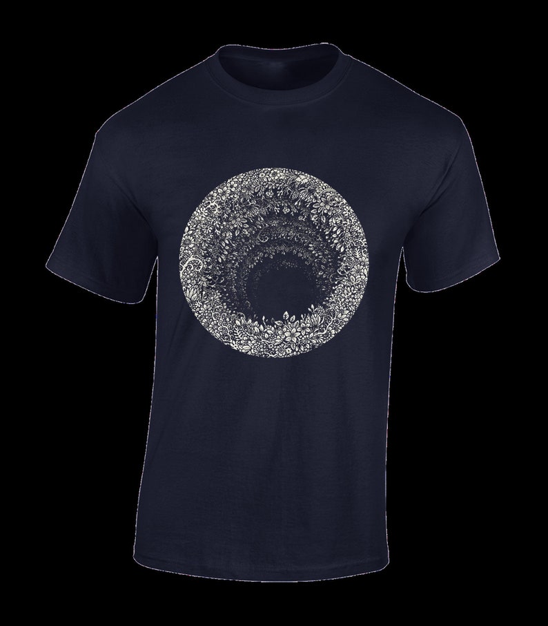 Black hole flowers mens t shirt cool space design astronaut fashion top new Tee T-Shirt Funny Gift Present Idea for Dad Husband New cool image 9