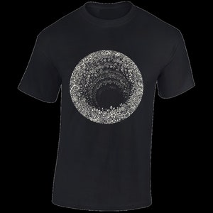 Black hole flowers mens t shirt cool space design astronaut fashion top new Tee T-Shirt Funny Gift Present Idea for Dad Husband New cool image 1