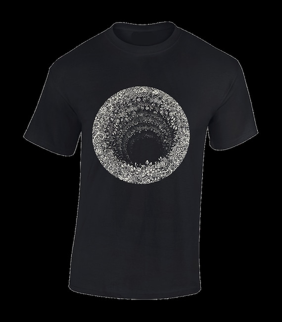 Black hole flowers mens t shirt cool space design astronaut fashion top new Tee T-Shirt Funny Gift Present Idea for Dad Husband New cool