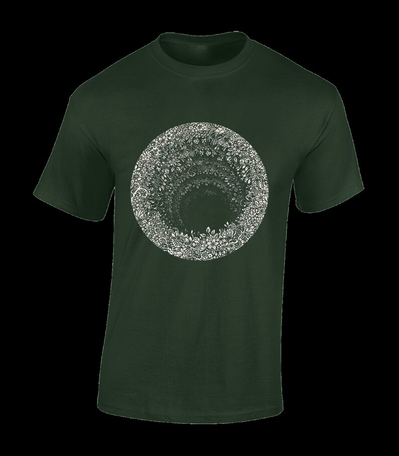 Black hole flowers mens t shirt cool space design astronaut fashion top new Tee T-Shirt Funny Gift Present Idea for Dad Husband New cool image 4