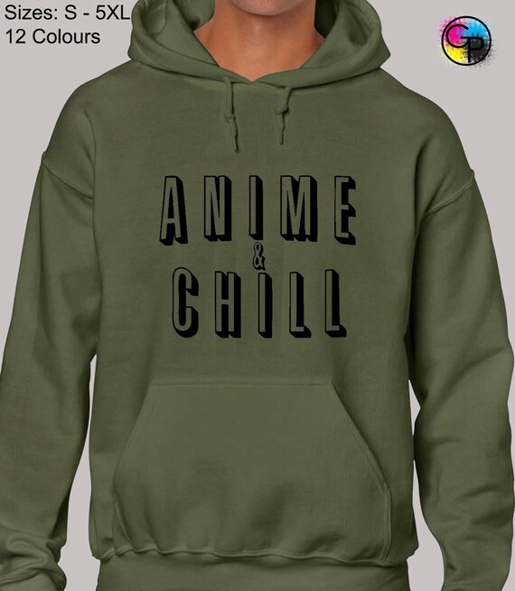 Anime and chill hoodie sale