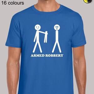 Armed Robbery - Funny Stickman Memes' Men's T-Shirt