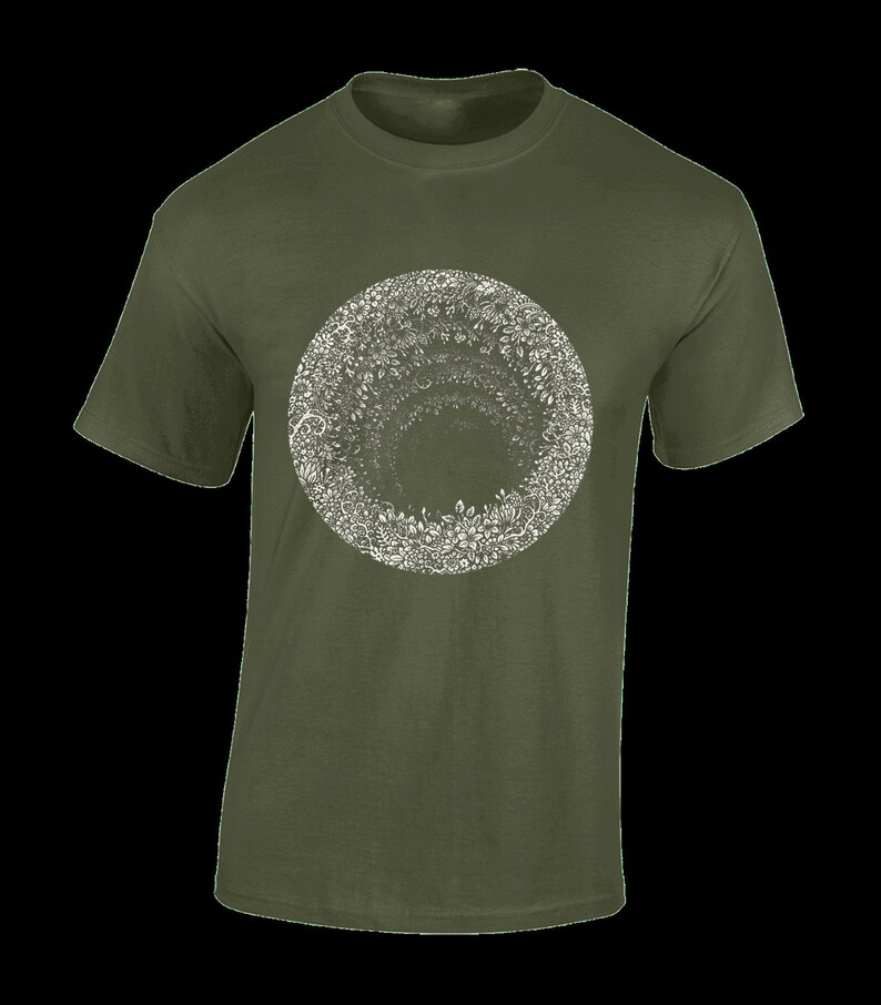 Black hole flowers mens t shirt cool space design astronaut fashion top new Tee T-Shirt Funny Gift Present Idea for Dad Husband New cool image 7