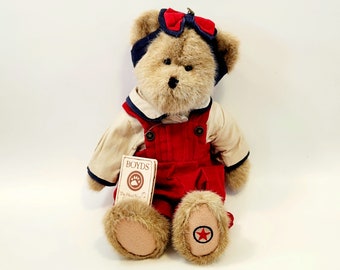 Jennie Glorybear Boyd's Bears 904191 peluche vintage 14 po. Patriotic Americana
