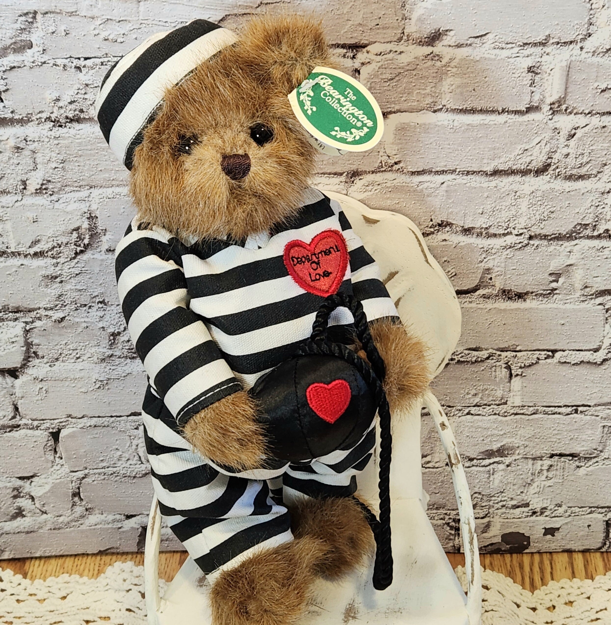 Prisoner of Love Bearington Collection Vintage Teddy Bear Style