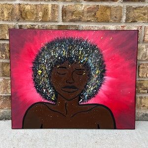 Original Acrylic Painting of a Woman on Canvas