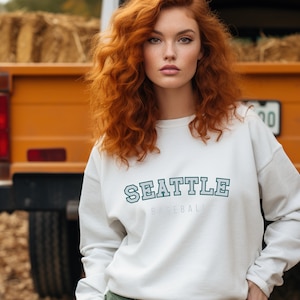 Seattle Baseball Sweatshirt, Mariners Crewneck, Seattle Game Day Pullover