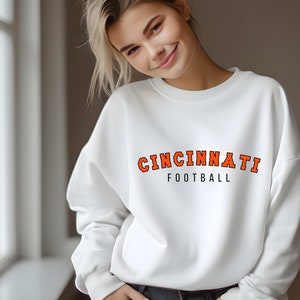 Cincinnati Football Sweatshirt, Bengals Crewneck, Cincinnati Game Day Pullover