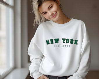 New York Football Sweatshirt, Jets Crewneck, New York Game Day Pullover