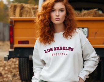 Los Angeles Baseball Sweatshirt, Angels Crewneck, Los Angeles Game Day Pullover