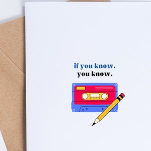 GenX Cassette Tape Greeting Card: 90s Nostalgia